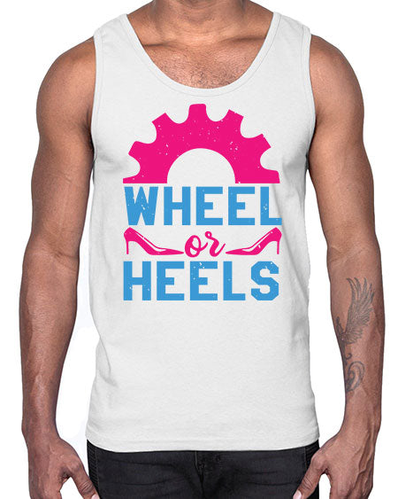Wheel or Heels Style 238#- baby shower- Cotton Tank