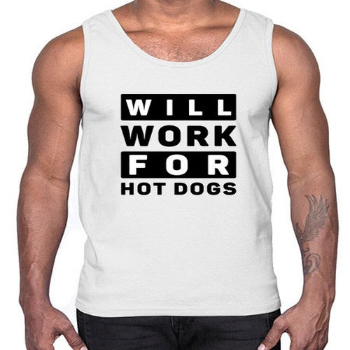 Will Work For Style 1#- dogs- Cotton Tank