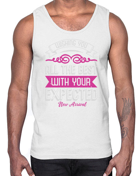 Wishing you all the best on your new arrival Style 240#- baby shower- Cotton Tank