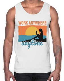 Work Anywhere Anytime 2#- internet- Cotton Tank