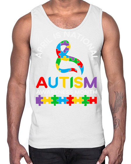 april is national autism awareness 3#- autism- Cotton Tank