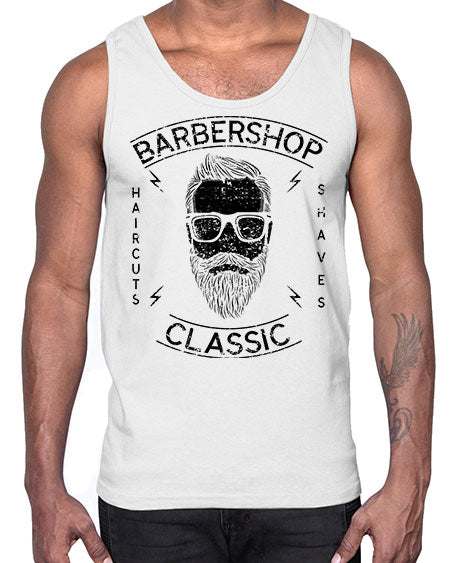 barber shop classic588#- barber- Cotton Tank