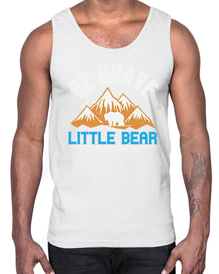 be brave little bear 23#- bears - animals- Cotton Tank