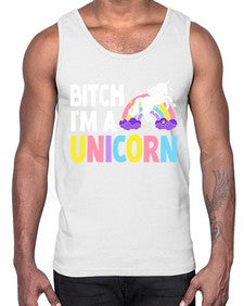 bitch im a unicorn 61#- unicorn- Cotton Tank