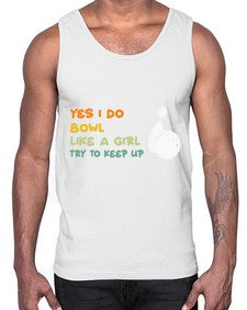 bowl like a girl try 274#- bowling- Cotton Tank