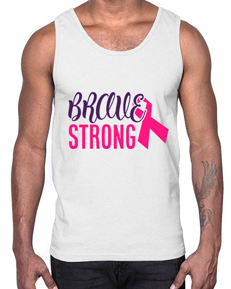 brave strong Style 15#- breast cancer- Cotton Tank