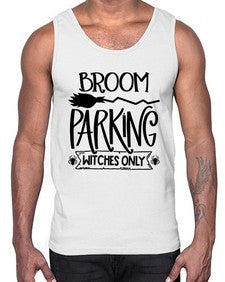 broom parking witches only 46#- witch- Cotton Tank