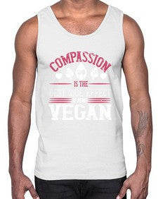 compassion is the best side effect of being vegan 877#- vegan- Cotton Tank