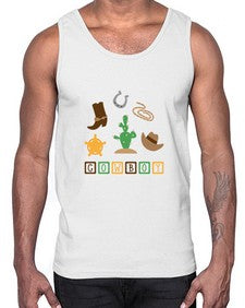 cowboy 343#- western- Cotton Tank