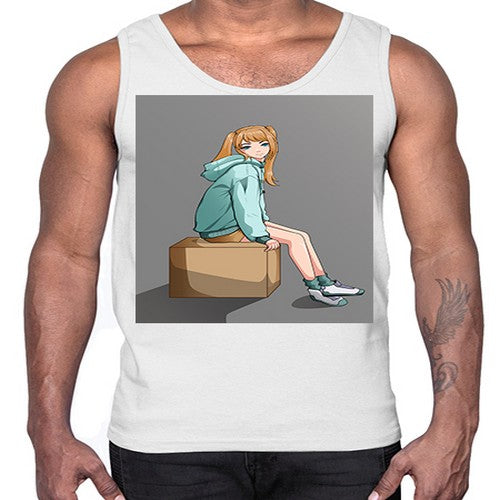 cute casual girl using jacket 49#- anime- Cotton Tank