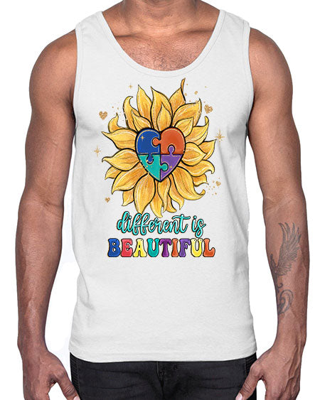 different is beautiful- autism- Cotton Tank