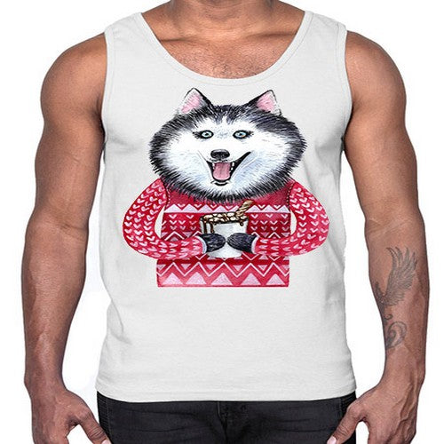 dog 73#- dogs- Cotton Tank