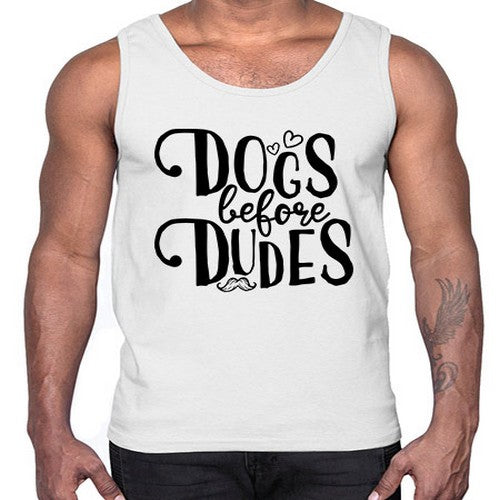 dogs before dudes 139#- dogs- Cotton Tank