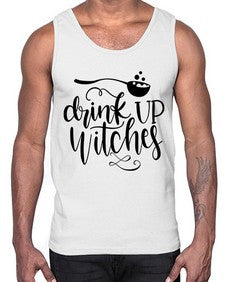 drink up witches 38#- witch- Cotton Tank