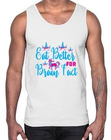 eat better for brain fact 118#- unicorn- Cotton Tank