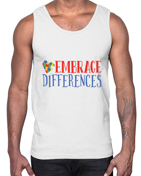 embrace differences Style 13#- autism- Cotton Tank