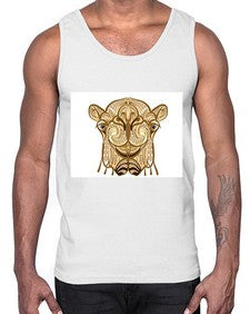 ethnic camel 419#- mandala- Cotton Tank