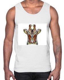 ethnic giraffe 425#- mandala- Cotton Tank