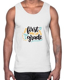 first day of first grade 102#- first grade- Cotton Tank