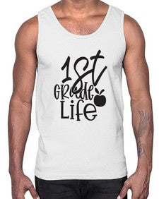 first grade design black 122#- first grade- Cotton Tank