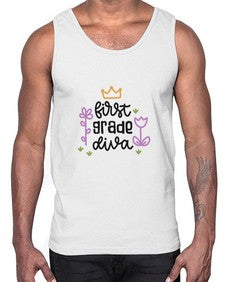 first grade diva 126#- first grade- Cotton Tank