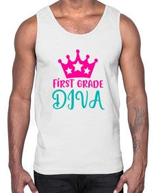 first grade diva 128#- first grade- Cotton Tank