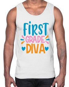 first grade divaaa 130#- first grade- Cotton Tank