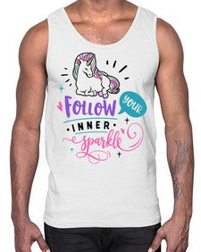 follow your inner sparkle 141#- unicorn- Cotton Tank