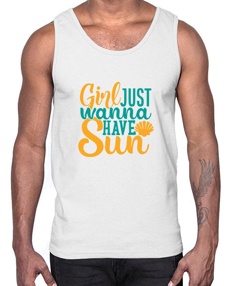 girls just wanna have sun Style 101#- summer- Cotton Tank