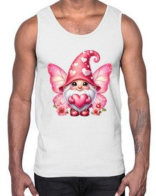 gnome with butterfly 08#- gnome- Cotton Tank