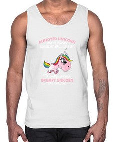 grumpy unicorn 147#- unicorn- Cotton Tank