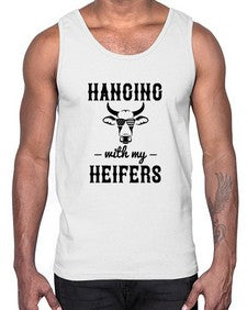hanging with my heifers 501#- western- Cotton Tank