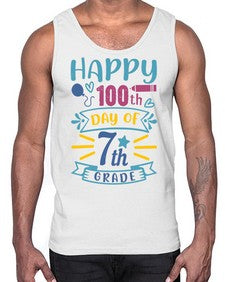 happy th day of seventh grade 252#- seventh grade- Cotton Tank