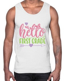 hello first grade 269#- first grade- Cotton Tank