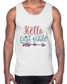 hello first grade 271#- first grade- Cotton Tank