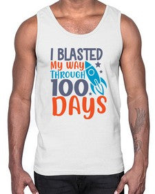 i blasted on my way through one hundred days 357#- one hundred days- Cotton Tank