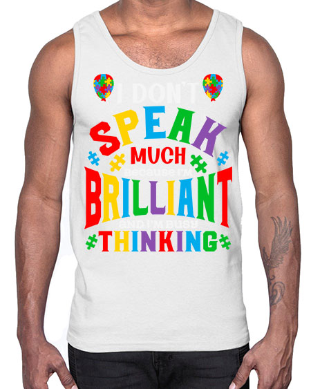 i dont speak much autism 91#- autism- Cotton Tank