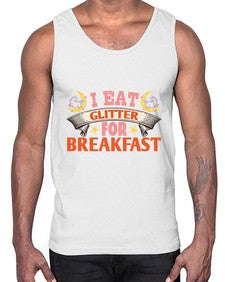 i eat glitter for breakfast 179#- unicorn- Cotton Tank