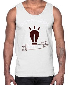 i miss my preinternet brain 74#- internet- Cotton Tank
