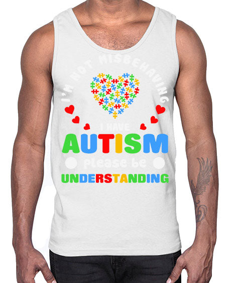 im not misbehaving i have 95#- autism- Cotton Tank