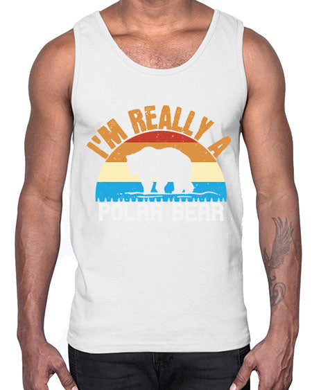 im really a polar bear 149#- bears - animals- Cotton Tank