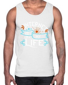 internet is my life 66#- internet- Cotton Tank