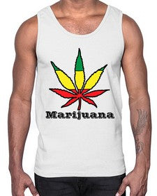 jamican cannabis 686#- marijuana- Cotton Tank