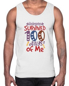 kindergarten Grade survived one hundred days of me 424#- one hundred days- Cotton Tank