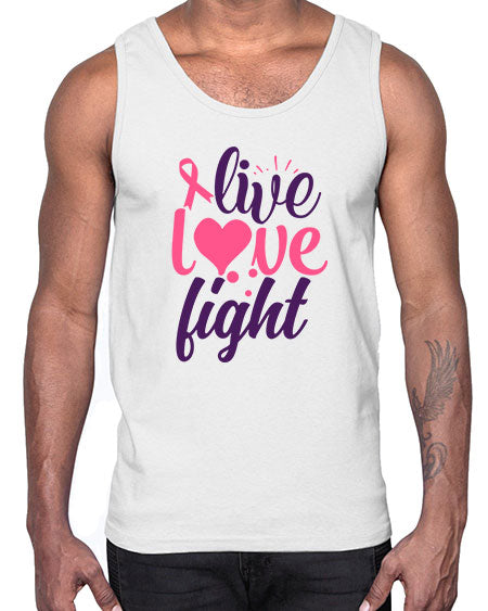 live love fight Style 8#- breast cancer- Cotton Tank