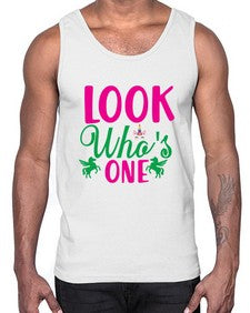 look whos one 263#- unicorn- Cotton Tank