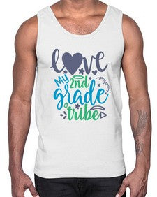 love my second grade tribe 522#- second grade- Cotton Tank