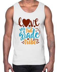 love my third grade tribe 524#- third grade- Cotton Tank