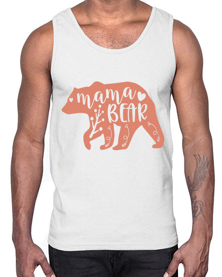 mama bear 179#- bears - animals- Cotton Tank