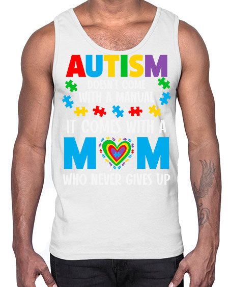 mom autism doesnt come with 103#- autism- Cotton Tank